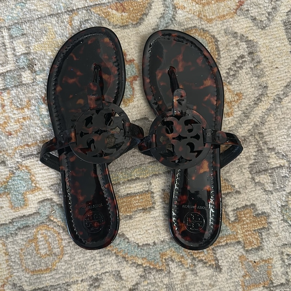 Tory Burch miller tortoise shell sandals
